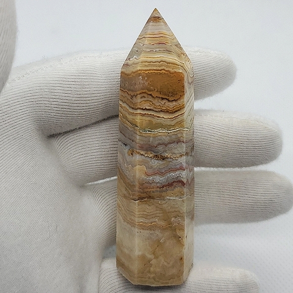 Crazy Lace Agate Tower, Gorgeous Banding and Rich Colors from Northern Mexico - Picture 5 of 15